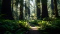 Towering redwood forest. Generative Ai.NO.04