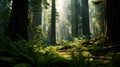 Towering redwood forest. Generative Ai.NO.02