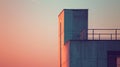 Towering Silo Beside Majestic Skyscraper Royalty Free Stock Photo