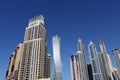 Towering skyscrapers of Dubai Marina Royalty Free Stock Photo