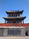 The towering and tall gate towers of ancient Chinese architecture Royalty Free Stock Photo