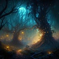 Sinister Willow Sentinels - AI Generative By Halloween Ai