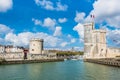 Towers of ancient fortress of La Rochelle France Royalty Free Stock Photo