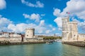 Towers of ancient fortress of La Rochelle France Royalty Free Stock Photo