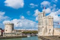 Towers of ancient fortress of La Rochelle France Royalty Free Stock Photo