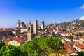 Towers of Bergamo - beautiful medieval town in north of Italy Royalty Free Stock Photo