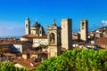 Towers of Bergamo - beautiful medieval town in noth of Italy