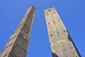 The Towers of Bologna, Old city street view, Italy, Europe Royalty Free Stock Photo