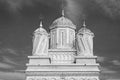 Towers of the Cathedral of Curtea de Arges, Romania Royalty Free Stock Photo