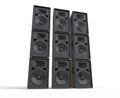 Towers of concert speakers Royalty Free Stock Photo