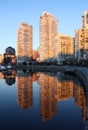 Towers at Dawn, False Creek, Vancouver Royalty Free Stock Photo