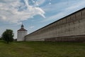 Towers and defense walls of Kirillo-Belozersky monastery. Monastery of the Russian Orthodox Church Royalty Free Stock Photo