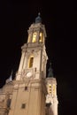 Towers of El Pilar cathedral in Zaragoza, Spain Royalty Free Stock Photo