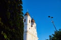 Towers of the famous Benedictine Monastery of Tihany Tihany Abbey in a summer evening Royalty Free Stock Photo