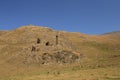 Towers in Girevi village in Tusheti region, Georgia