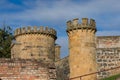 Towers of historic building of The Penitentiary in Port Arthur in Tasmania