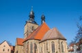 Towers of the historic Jacobi church in Hettstedt