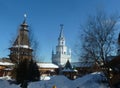 Towers of the Izmaylovo Kremlin in Moscow, Russia , winter