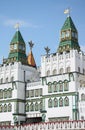 Towers of Izmaylovskiy Kremlin in Moscow, Russia