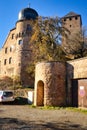 Towers on Lichtenberg castle in Germany