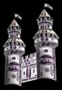 Towers made from dollars Royalty Free Stock Photo
