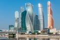 Towers Moscow City skyscrapers of the city Royalty Free Stock Photo