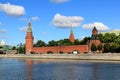 Towers of the Moscow Kremlin in June in the morning Royalty Free Stock Photo