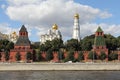 The towers of the Moscow Kremlin and the Temples of the Moscow Kremlin Royalty Free Stock Photo