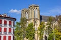 Towers of the Norte Dame church in Bayonne Royalty Free Stock Photo