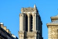 The towers of Notre-Dame de Paris Cathedral , Europe, France, Ile de France, Paris, in summer on a sunny day Royalty Free Stock Photo