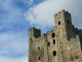 Towers of Rochester Castle ruins in England Royalty Free Stock Photo