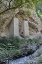 Towers in the rock on the road Grozny - Itum-Kali, the Chechen Republic Chechnya, Russia