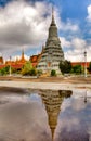 Towers in the royal palace - cambodia (hdr) Royalty Free Stock Photo