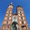 Towers of the Saint Mary Church Royalty Free Stock Photo