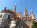 Between towers and spiers of the Cathedral of Cremona - Italy