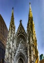 Towers of St. Patrick\'s Cathedral in the Big Apple, located on Fifth Avenue in Manhattan, New York.