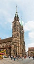 Towers of St. Sebaldus Church in Nuremberg, Germany Royalty Free Stock Photo