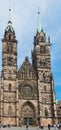 Towers of St. Sebaldus Church in Nuremberg, Germany