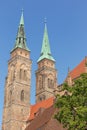 The towers of the St. Sebaldus church