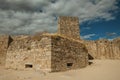 Towers and stone walls facade at the Castle of Trujillo Royalty Free Stock Photo