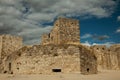 Towers and stone walls facade at the Castle of Trujillo Royalty Free Stock Photo