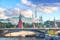 Towers and temples of the Kremlin in Moscow Royalty Free Stock Photo