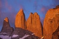 Towers in Torres del Paine National Park, Chile. Royalty Free Stock Photo