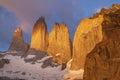 Towers in Torres del Paine National Park, Chile. Royalty Free Stock Photo