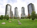 Towers of Vancouver city Royalty Free Stock Photo