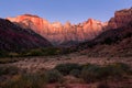 Moonlight at Towers of the Virgin, Zion National Park, Utah Royalty Free Stock Photo