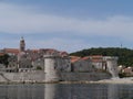 The towersof the historical city Korcula in Croatia