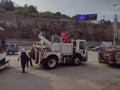 Towing A Disabled Bus, Lincoln Tunnel, NJ, USA