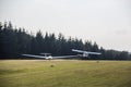 Towing a glider Royalty Free Stock Photo