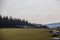 Towing a glider Royalty Free Stock Photo